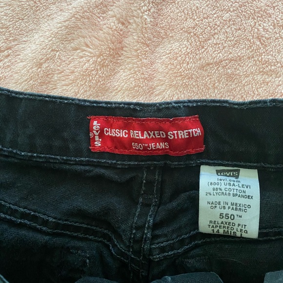 Levi’s Black 550 Relaxed Fit Tapered Leg Jeans - Picture 3 of 4